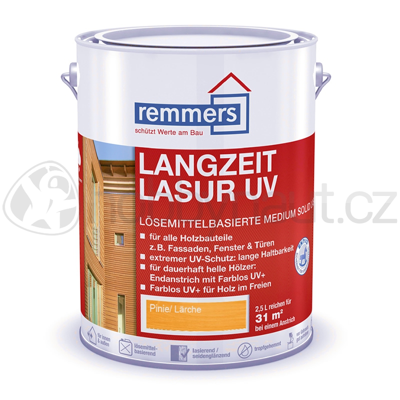 Barvy a nátěry - Remmers Langzeit Lasur UV - Pinie/Lärche