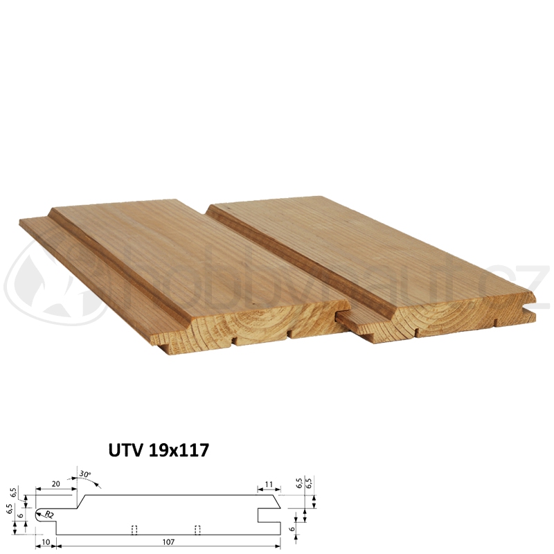 Dřevo - ThermoWood palubky UTV 19x117mm